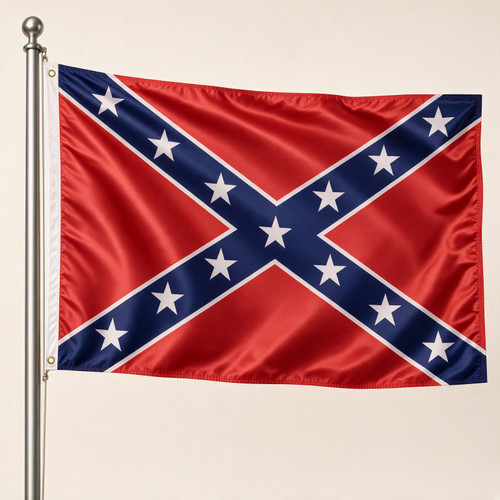 3x5 Confederate Waving Flag full product view