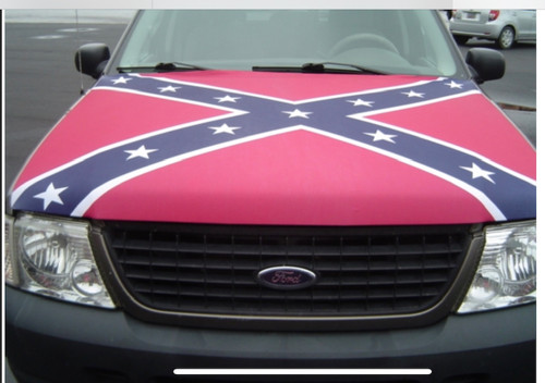 Confederate Flag Auto Hood Cover