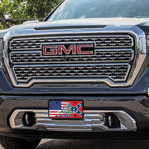 Gadsden Confederate Flag License Plate *Made In USA*