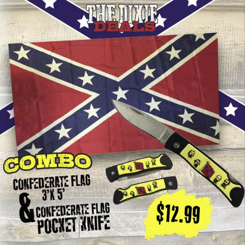 confederate flag and knife