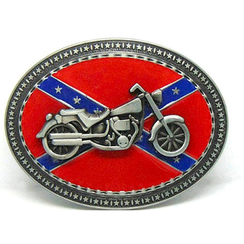 Motorcycle Confederate Belt Buckle