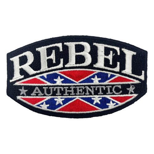 Rebel Authentic Confederate Flag Iron-On Patch