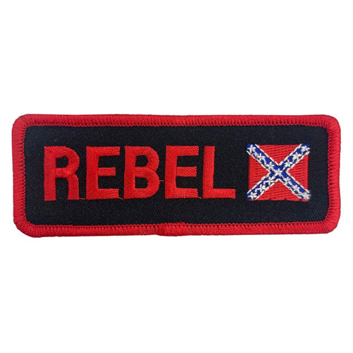 Rebel Confederate Flag Iron-On Patch