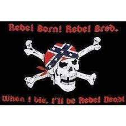 3'x5' Rebel Born Rebel Bred. When I Die I'll Be Rebel Dead! Flag