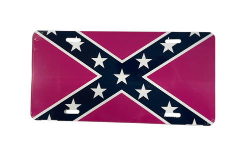 Pink Confederate License Plate *Made In America*