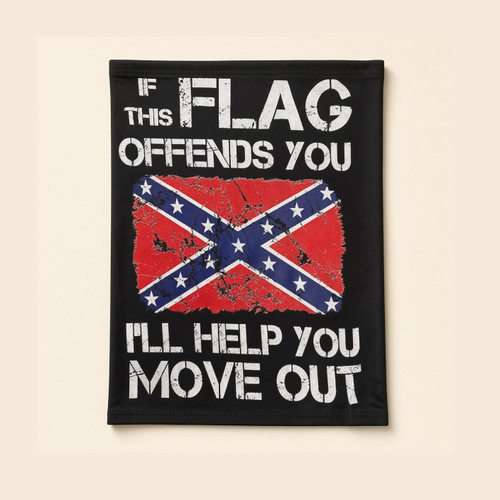 If This Flag Offends You Confederate Flag gaiter sleeve product view