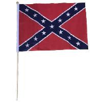 12x18 Confederate Flag Polyester On A Stick