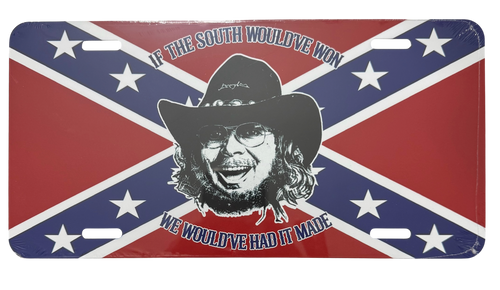 Hank Williams Jr Confederate Flag Metal License Plate *Made In America*