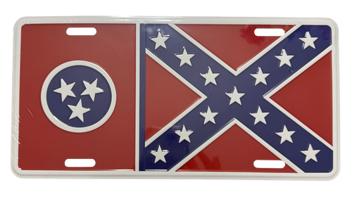 Tennessee Confederate Flag License Plate