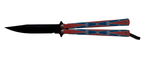 Butterfly Confederate Flag Knife