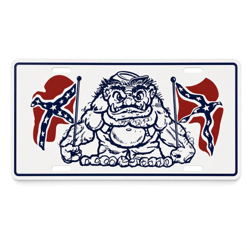 CSA Confederate Flag License Plate 6x12 inch decorative front plate
