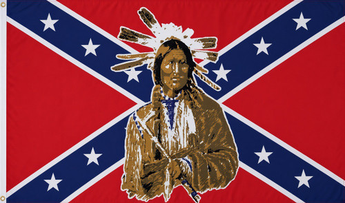 Confederate Flag With Native American