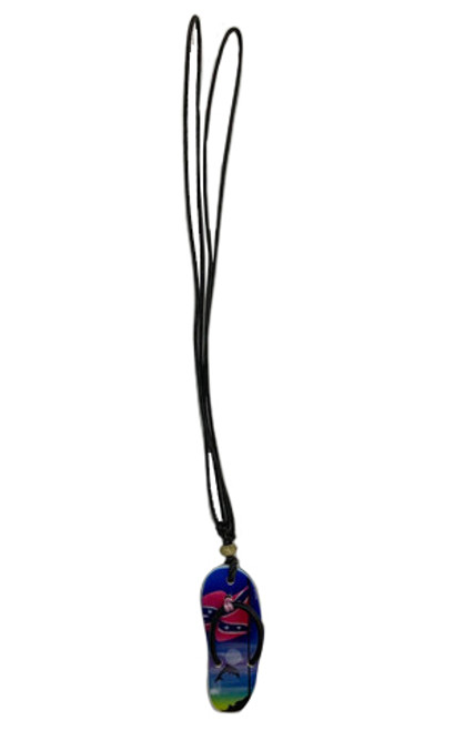 Confederate flag flip flop necklace (Blue)