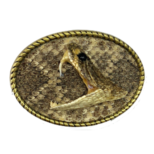 rattlesnake head belt buckle