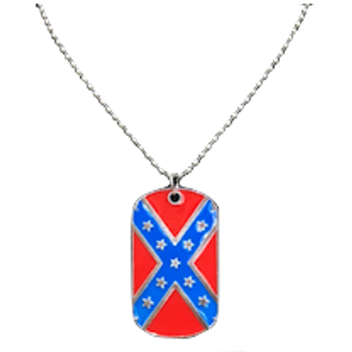 Heavy Duty Confederate Flag Dog Chain