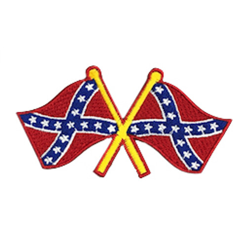 Crossing Confederate Flags Iron-On Patch