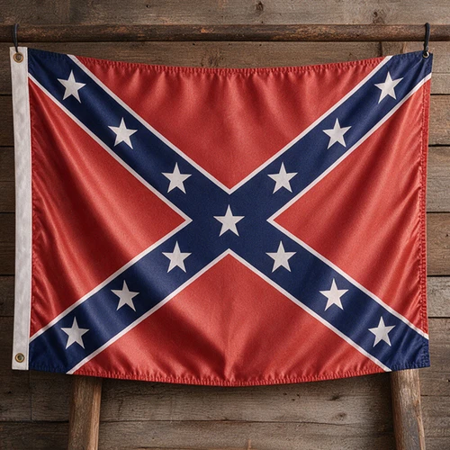 Made In America nylon Confederate Flag full design view
