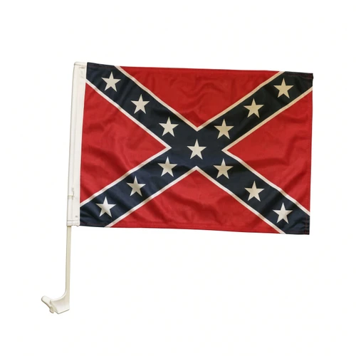 11x17 Confederate car flag with red white and blue designv