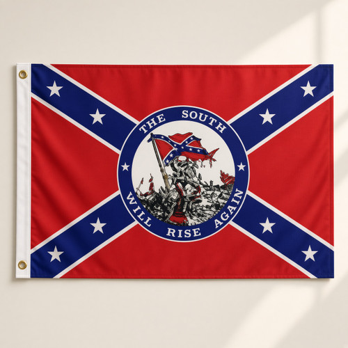 The South Will Rise Again Confederate Flag full product view