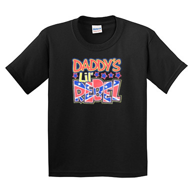 Daddy's Lil Rebel Confederate Flag T-Shirt (Youth)