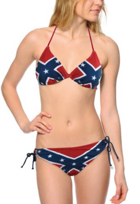Confederate Flag String Bikini