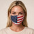 Person wearing American Flag Face Mask with patriotic design