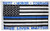"Thin Blue Line" Duty Honor Courage American Flag