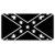 Black Confederate Flag License Plate *Made In USA*