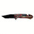 Half American Half Confederate Flag Utility Knife with 440 stainless steel blade extended