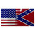 Half America Half Confederate Flag Sticker (Large)
