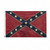 Vintage Confederate battle flag with cotton fabric and embroidered detailing