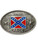 Oval Rebel Pride Confederate Flag Belt Buckle