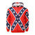 Full Zipper Confederate Flag Hoodie