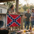 2x3 Confederate Flag with embroidered stars displayed outdoors