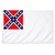 2nd Confederate National Flag 3x5 polyester Stainless Banner with white field and battle flag canton