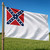Second Confederate National Flag Stainless Banner displayed in outdoor setting