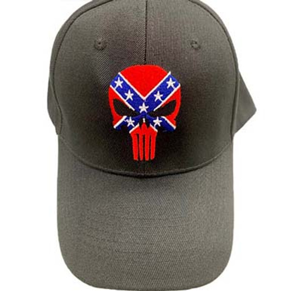 Punisher Confederate Skull Hat