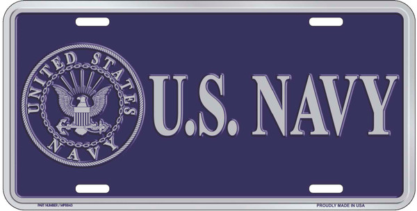 U.S Navy with Seal License Plate