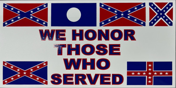 We Honor Those Who Served Confederate Flag Sticker (Large)