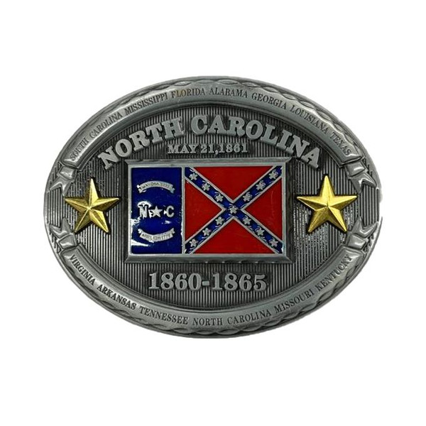 North Carolina Confederate flag belt buckle(new)