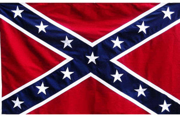 2' x 3' 600 Denier Embroidered Stars Confederate Flag
