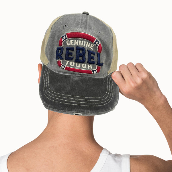 "Rebel" Genuine Tough Confederate Flag Hat