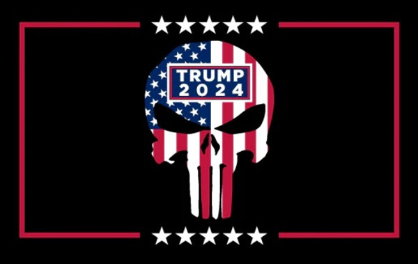 USA Punisher Trump 2024 Flag