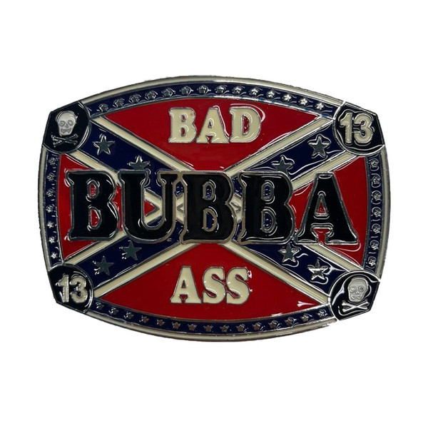 Bad A** Bubba Confederate Flag Belt Buckle