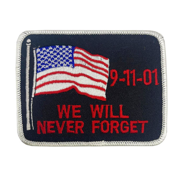 9-11-01 We Will Never Forget American Flag Patch