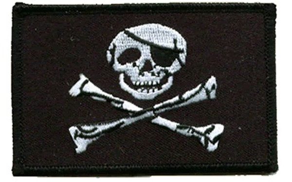 Jolly Roger Pirate Iron-On Patch (Small)