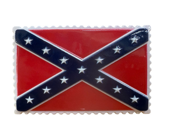 Confederate Flag Emboss Poly Refrigerator Magnet