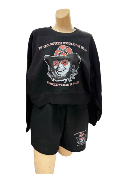 2 Piece Ladies Confederate Flag Hank Jr Set