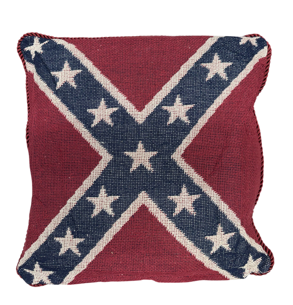 Confederate Flag Decorative Woven Pillow
