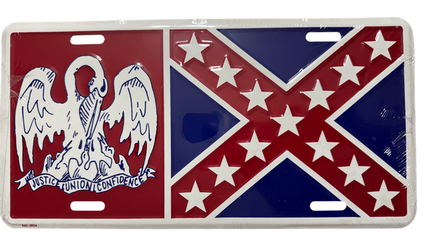 Louisiana Confederate Flag License Plate